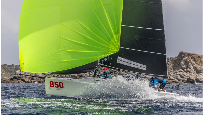 Laura Grondin's Dark Energy at the 2019 Melges 24 Pre-Worlds in Villasimius, Italy