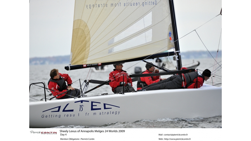 Andrea Racchelli helming Altea at the 2009 Sheehy Lexus of Annapolis Melges 24 World Championship 