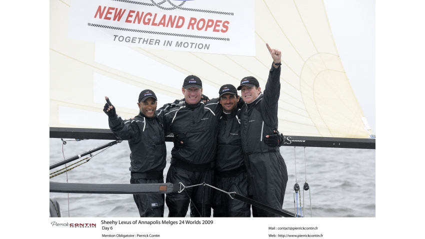 Chris Larson, Richard Clarke (CAN), Mike Wolfs (CAN), Curtis Florence (CAN) - 2009 Melges 24 World Champions on West Marine / New England USA655