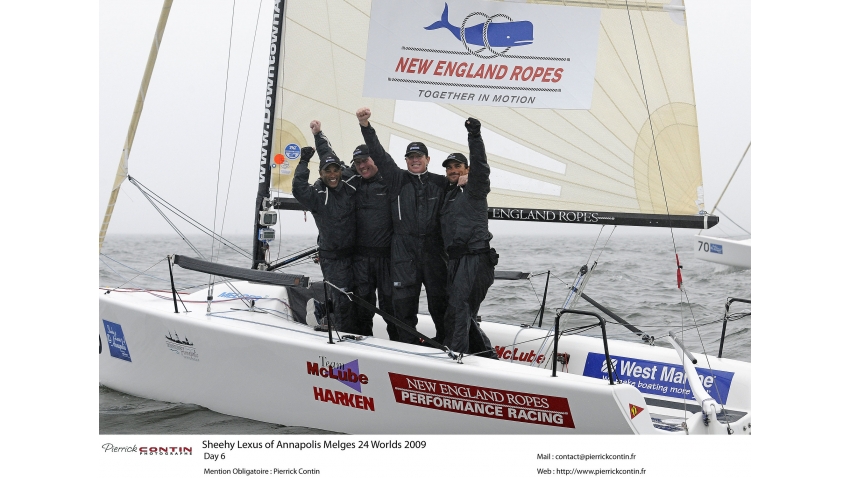 Chris Larson, Richard Clarke (CAN), Mike Wolfs (CAN), Curtis Florence (CAN) - 2009 Melges 24 World Champions on West Marine / New England USA655