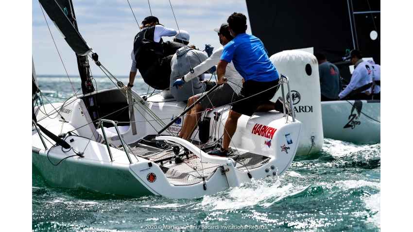 Bora Gulari and his team of Kyle Navin, Norman Berg, Ian Liberty and match racing superstar Taylor Canfield - 2020 Bacardi Cup Invitational Regatta