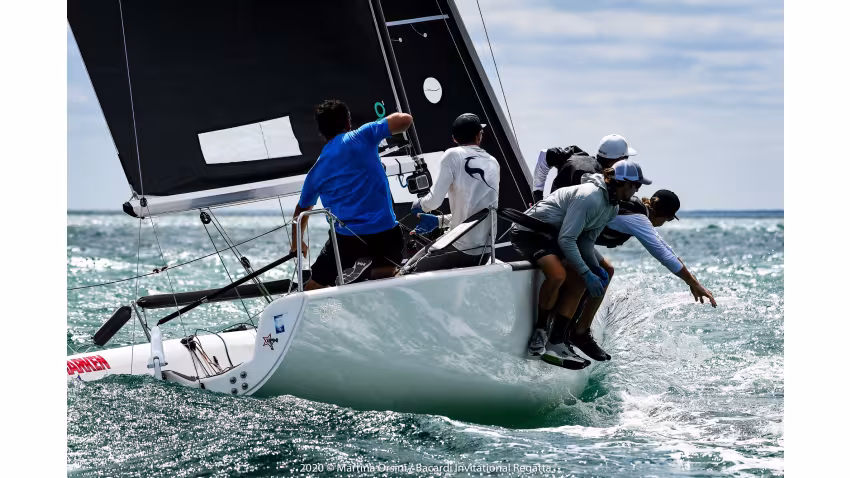 USA 820 of Bora Gulari, Kyle Navin, Norman Berg, Ian Liberty and Taylor Canfield - 2020 Bacardi Cup Invitational Regatta