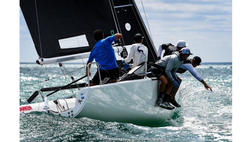 USA 820 of Bora Gulari, Kyle Navin, Norman Berg, Ian Liberty and Taylor Canfield - 2020 Bacardi Cup Invitational Regatta