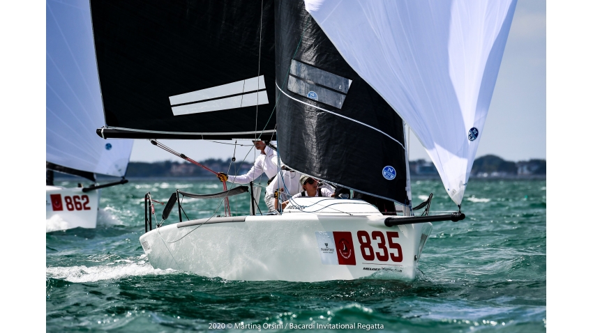 Mikey of Kevin Welch with Jeff Madrigali, Mark Ivy, Serena Vilage and Christina Persson - 2020 Bacardi Cup Invitational Regatta