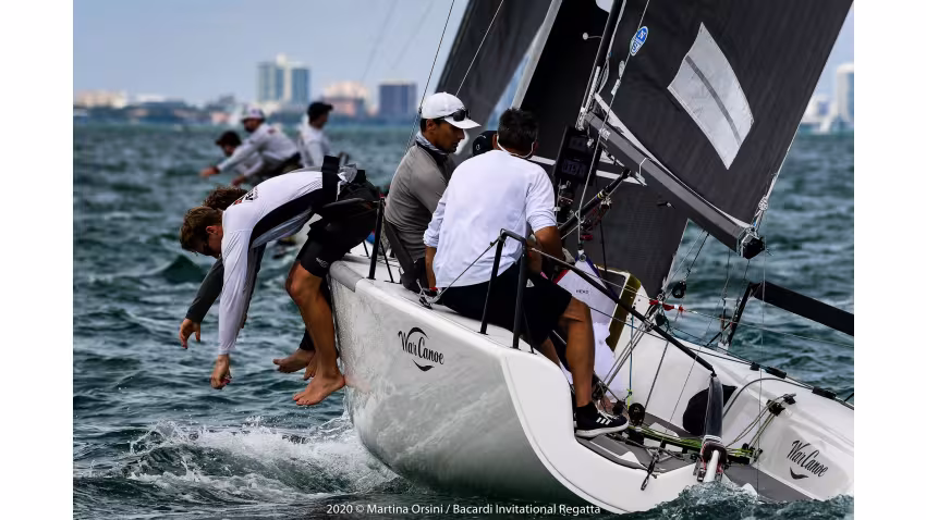 War Canoe USA825 of Michael Goldfarb with David Brink, Emory Williams, Jonny Goldsberry and Michael Menninger - 2020 Bacardi Cup Invitational Regatta
