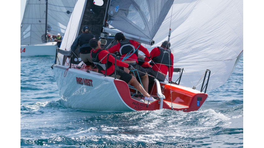 Red Mist AUS607 of Robin Deussen - 2020 Melges 24 S.A. State Titles Australia