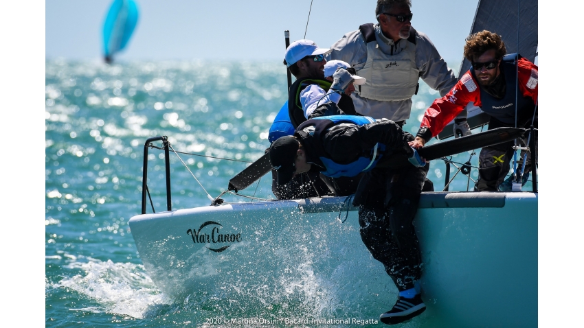 War Canoe USA825 of Michael Goldfarb with David Brink, Emory Williams, Jonny Goldsberry and Michael Menninger - 2020 Bacardi Cup Invitational Regatta