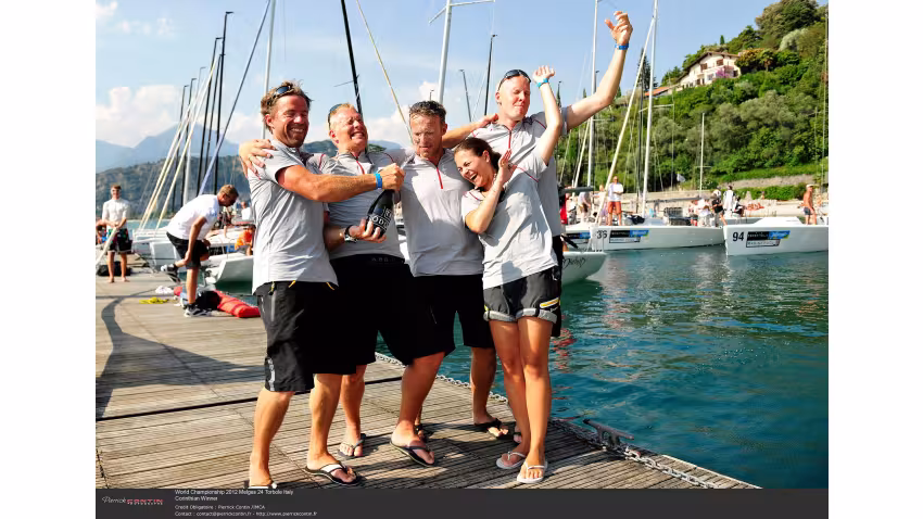 Storm Capital Sail Racing NOR751 - Oyvind Peder Jahre, Sivert Denneche, Taja Zaikova, Marius Falch Orvin, Stian Briseid - 2012 Melges 24 Corinthian World Champions - Torbole, Italy