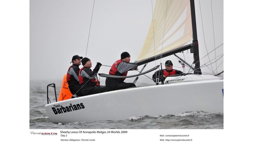 Team Barbarians with Jamie Lea at the helm - 2009 Sheehy Lexus of Annapolis Melges 24 World Championship