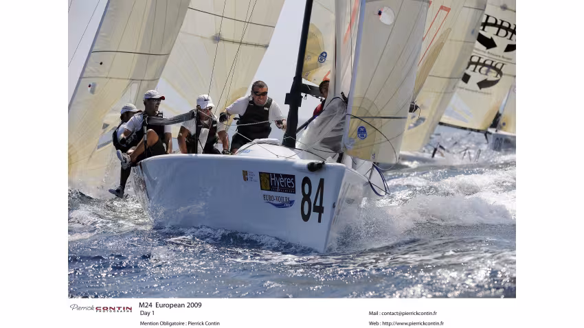 2009 Melges 24 Europeans runner-up - Alina ITA722 -  Niccolo Bianchi in helm, owner Maurizio Abba