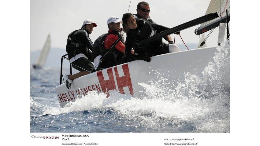 2009 Melges 24 Europeans runner-up - Alina ITA722 -  Niccolo Bianchi in helm, owner Maurizio Abba