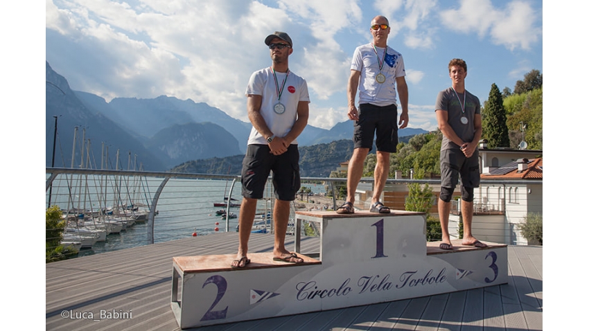 Tõnu Tõniste EST, Niccolo Bertola ITA and Sergio Caramel ITA - 2020 Melges 24 Italian Nationals, Corinthian podium