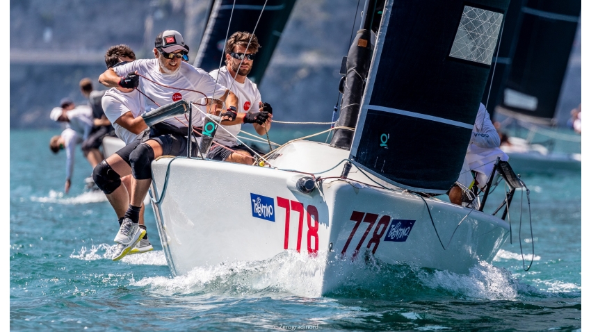 Marco Zammarchi's Taki 4 ITA778 with Niccolo Bertola at the helm - 2020 Melges 24 European Sailing Series Event #1 in Torbole, Italy 