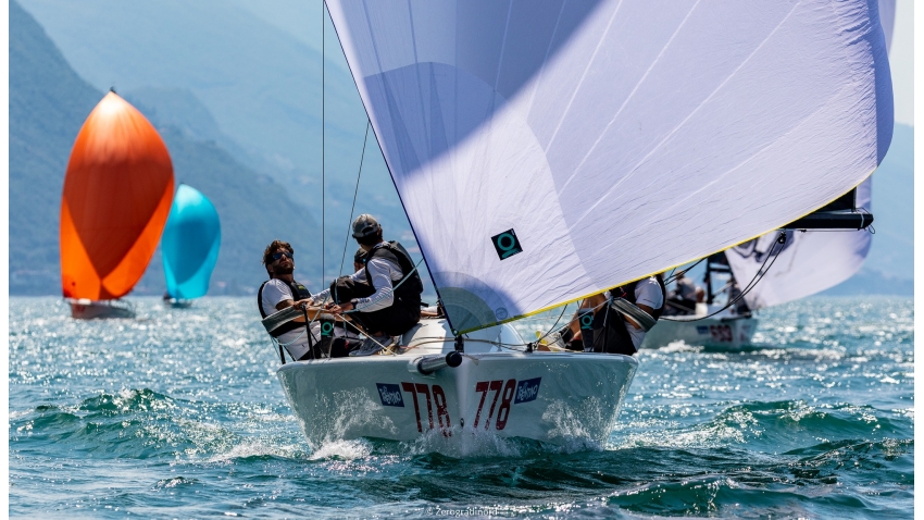 Taki 4 by Marco Zammarchi ITA778 with Niccolo Bertola at the helm - 2020 Melges 24 European Sailing Series Event #1 in Torbole, Italy