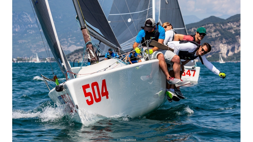 Disco Volante GER504 of Sebastian Gastl - 2020 Melges 24 European Sailing Series Event #1 in Torbole, Italy