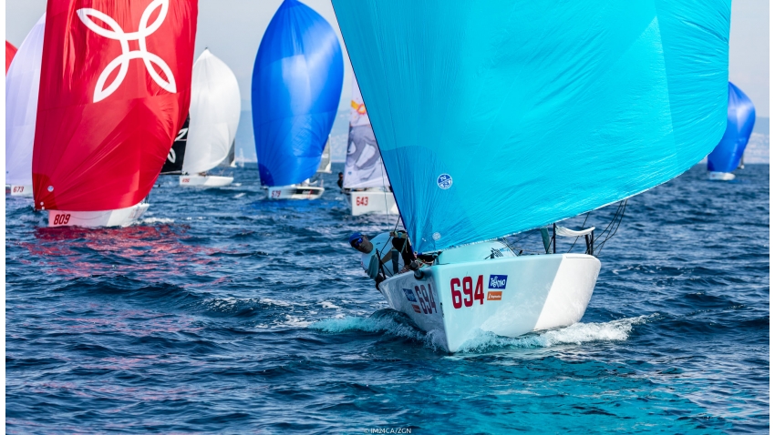 Miles Quinton's Gill Race Team GBR694 with Geoff Carveth at the helm is ranked third at the 2020 Melges 24 European Sailing Series Event #3 in Portoroz, Slovenia after Day One