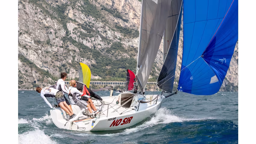 Yes Sir No Sir EST 646 - Tõnis Haavel, Raul Grigorjev, Erki Teras, Ardo Reiman, Anu Reiman - 2018 Melges 24 European Sailing Series in Torbole