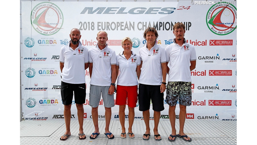 Yes Sir No Sir EST 646 - Tõnis Haavel, Raul Grigorjev, Erki Teras, Ardo Reiman, Anu Reiman - 2018 Melges 24 European Championship in Riva del Garda, Italy