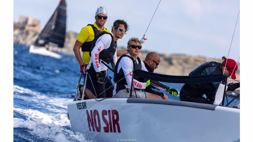 Yes Sir No Sir EST646 of Tõnis Haavel with Raul Grigorjev, Tanel Tamm, Tobias Reiter and Anu Reiman - 2019 Melges 24 Pre-Worlds, Villasimius, Sardinia, Italy