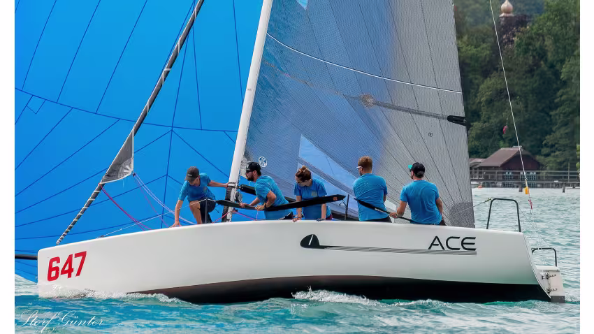 ACE GER647 of Jannes Wiedemann at the 2020 Melges 24 European Sailing Series Event #2 in Attersee, Austria