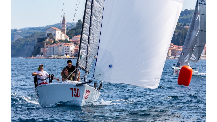 Vierinamweckla GER730 of  Marcus Mörchen at 2020 Melges 24 European Sailing Series Event #3 in Portoroz, Slovenia