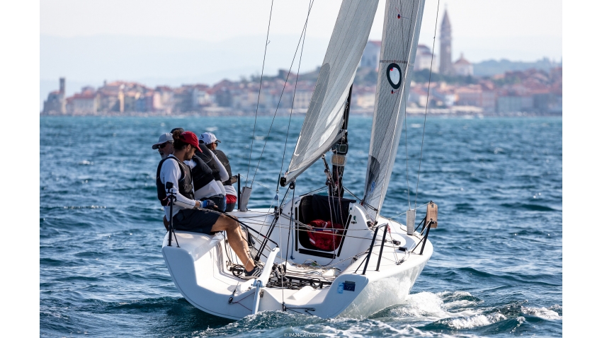 Corinthian podium was completed by the local Slovenian team of Jure Jerkovic Atena SLO726 being 6th in overall at the 2020 Melges 24 European Sailing Series Event #3 in Portoroz, Slovenia