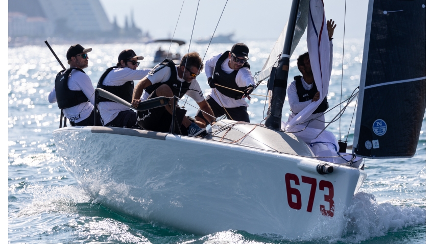 Peter Karrie's team Nefeli GER673 with Niccolo Bianchi, Carlo Zermini, Alessandro Franci and Saverio Cigliano took well-earned victory at the Marina Portoroz Regatta in Slovenia, at the 2020 Melges 24 European Sailing Series 3rd regatta