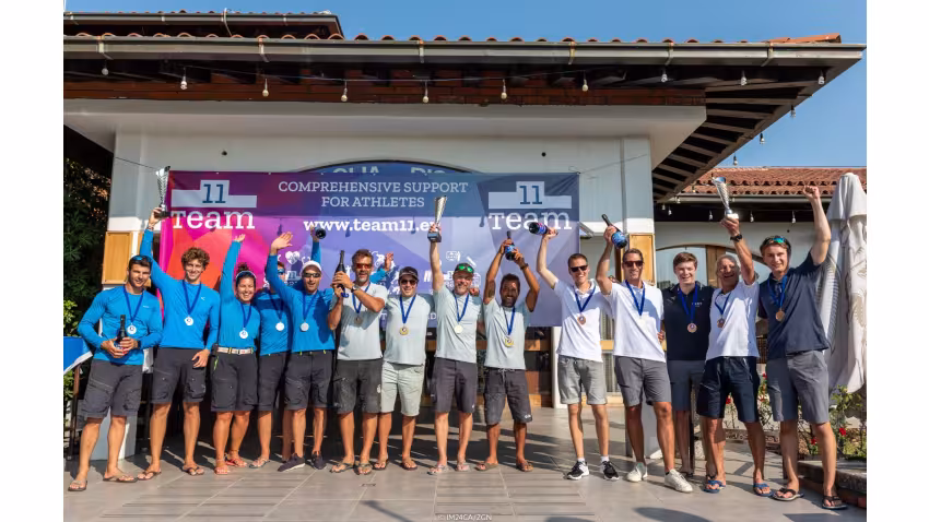Overall podium at the 2020 Melges 24 European Sailing Series Event #3 in Portoroz, Slovenia