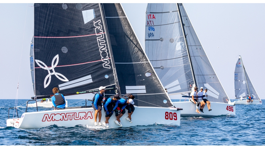 Arkanoe by Montura ITA809 of Sergio Caramel is completing the preliminary podium of the 2020 Melges 24 European Sailing Series