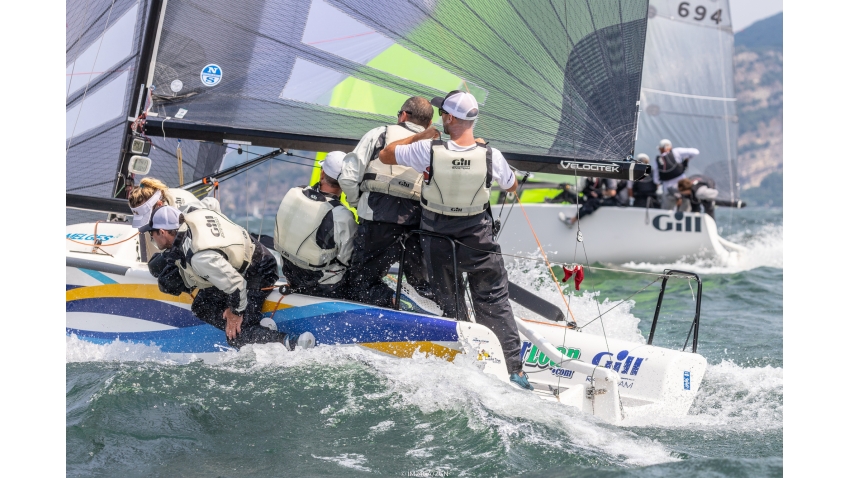 Lucky Dog / Gill Race Team USA749 - Travis Weisleder, tactician Mike Buckley, George Peet, John Bowden, Megan Ratliff - 3rd overall at the 2018 Melges 24 European Championship - Riva del Garda, Italy