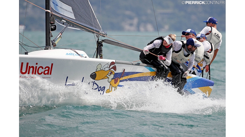 Lucky Dog / Gill Race Team USA749 - Travis Weisleder, tactician Mike Buckley, George Peet, John Bowden, Megan Ratliff - 3rd overall at the 2018 Melges 24 European Championship - Riva del Garda, Italy