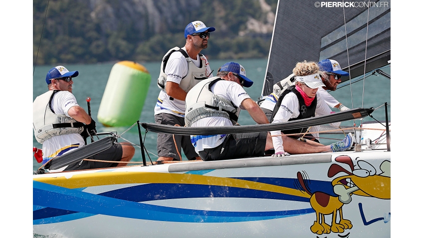 Lucky Dog / Gill Race Team USA749 - Travis Weisleder, tactician Mike Buckley, George Peet, John Bowden, Megan Ratliff - 3rd overall at the 2018 Melges 24 European Championship - Riva del Garda, Italy