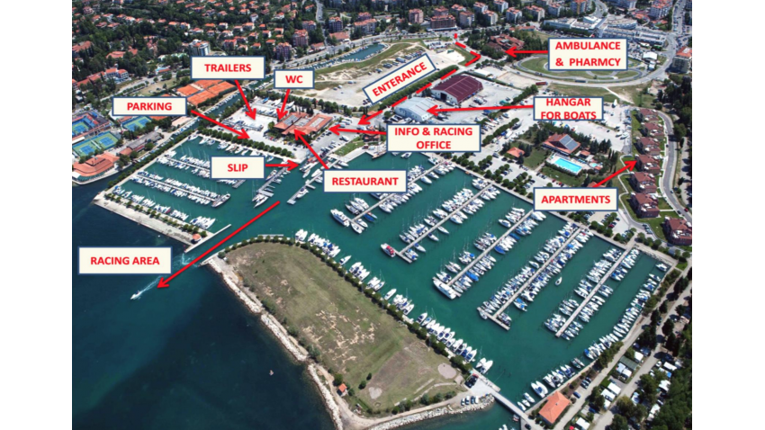 Venue map - 2021 Melges 24 European Championship - Marina Portoroz, Portoroz, Slovenia