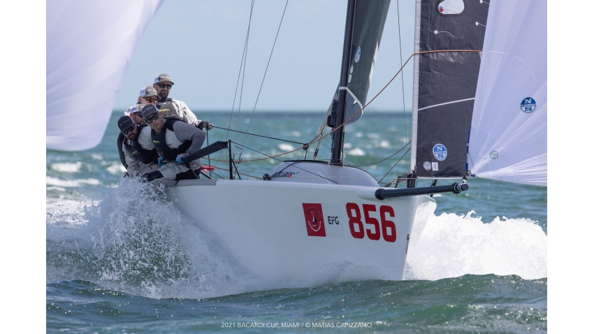 John Brown's Blind Squirrel USA856 and his team of Mike Buckley, Jeff Bonanni, Charlie Smythe and George Peet - Bacardi Cup Invitational Regatta in March 2021