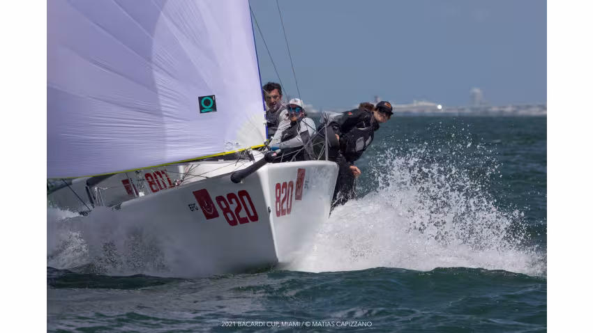 Bora Gulari's New England Ropes USA820 with Kyle Navin, Norman Berge, Ian Liberty and Michael Menninger - The Winner of the Bacardi Cup Invitational Regatta March 2021