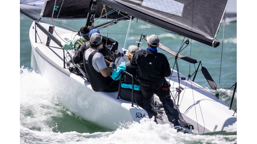 Laura Grondin's team Dark Energy with her crew Taylor Canfield, Rich Peale, Scott Ewing and Cole Brauer - Bacardi Cup Invitational Regatta in March 2021