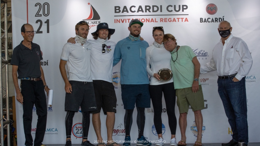 Bruce Ayres' Monsoon USA 851 with Jeremy Wilmot, Tomas Dietrich, Ted Hackney and Chelsea Simms  - 3rd at the Bacardi Cup Invitational Regatta March 2021