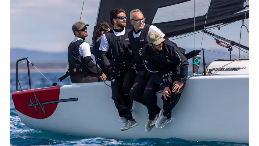 TAKI 4 ITA778 of Marco Zammarchi with Niccolo Bertola, Giacomo Fossati, Giovanni Bannetta and Pietro Seghezza  - 2021 ITA Melges24Tour Act 1 Talamone