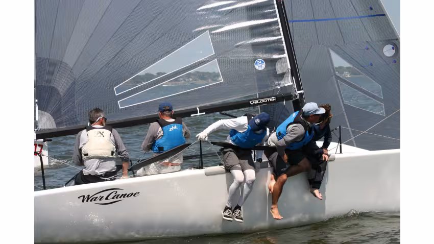 Michael Goldfarb's War Canoe with Jonny Goldsberry, Justin Hood,  Anthony Kotoun and Emory Williams - Melges 24 Gold Cup 2021 - Charleston, USA