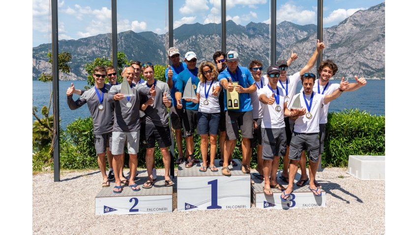 Overall Top 3: Altea, White Room, Arkanoe by Montura - Melges 24 European Sailing Series 2021 - Event 1 - Malcesine, Italy