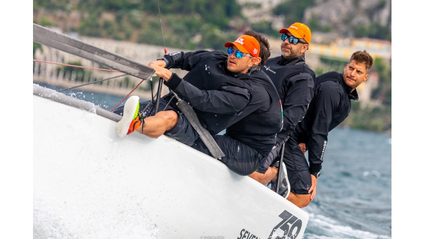 Seven-Five-Nine HUN759 of Akos Csolto with Balázs TOMAI, Botond WEÖRES, Takácsy Levente  - Melges 24 European Sailing Series 2021 - Malcesine, Italy