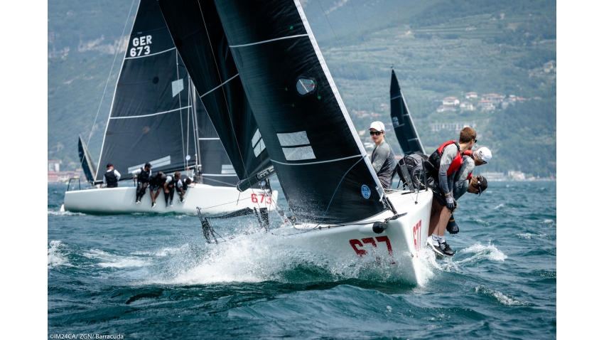 White Room GER677 of Michael Tarabochia with Luis Tarabochia at the helm - Melges 24 European Sailing Series 2021 - Event 2 - Riva del Garda, Italy