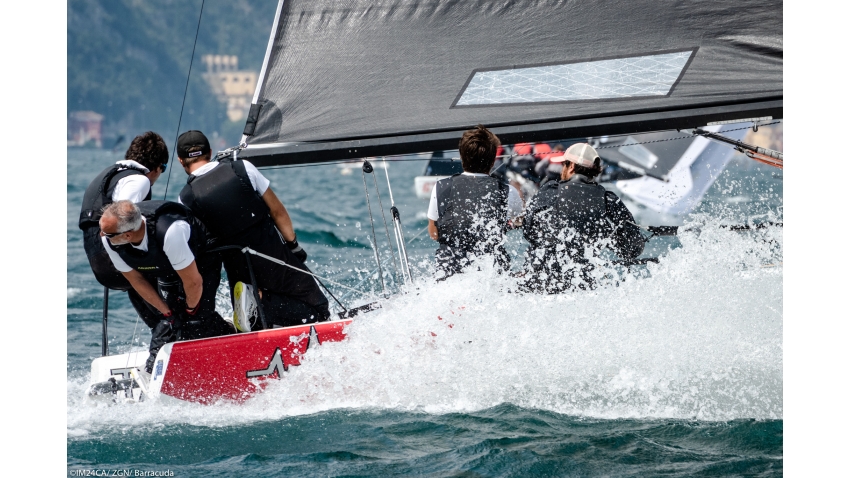 Taki 4 ITA778 of Marco Zammarchi with Niccolo Bertola at the helm - Melges 24 European Sailing Series 2021 - Event 2 - Riva del Garda, Italy