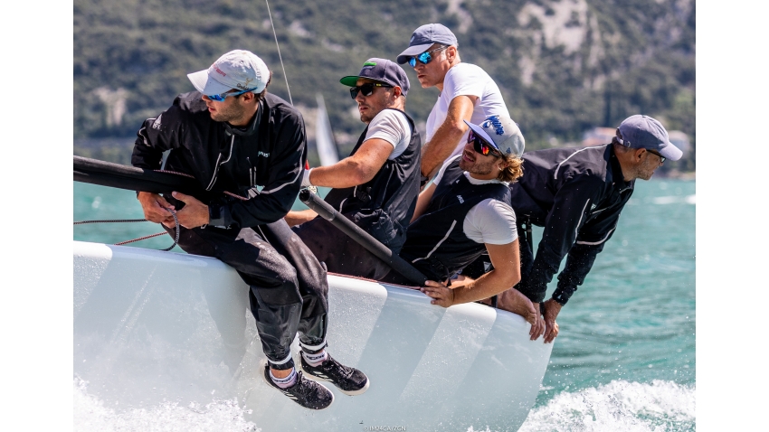 Paolo Brescia’s Melgina ITA693 with Simon Sivitz calling the tactics - Melges 24 European Sailing Series 2021 - Event 3 - Riva del Garda, Italy