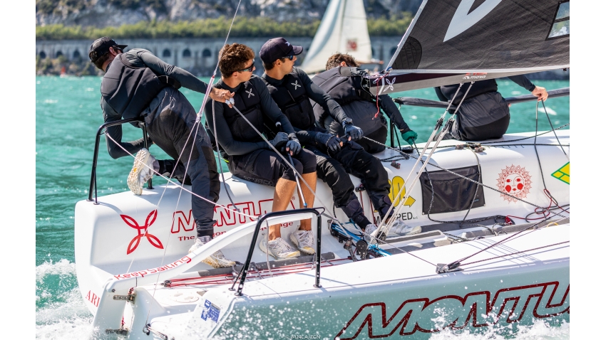 Arkanoe by Montura ITA809 of Sergio Caramel with Karlo Hmeljak calling the tactics - Melges 24 European Sailing Series 2021 Event 3 - Riva del Garda, Italy