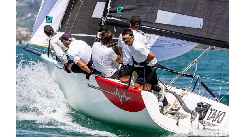 Taki 4 ITA778 of Marco Zammarchi with Niccolo Bertola at the helm - Melges 24 European Sailing Series 2021 - Event 3 - Riva del Garda, Italy