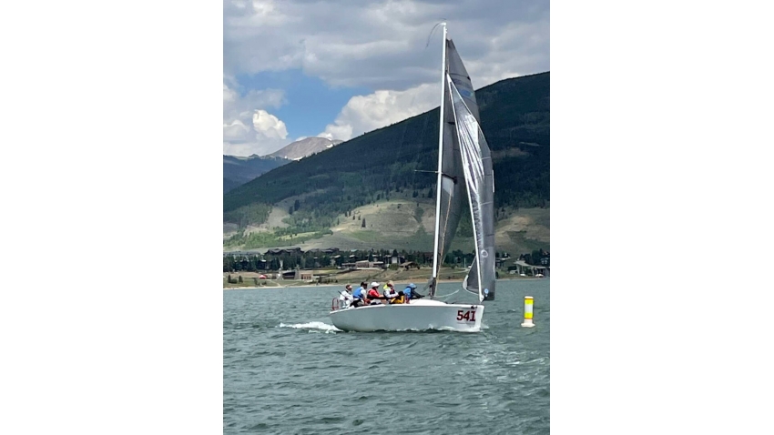 The Quarantillo family, seen here out on the Dillon Reservoir racing the family's boat "Cannonball," will race the boat together at this weekend's Dillon Open Regatta on the Dillon Reservoir.