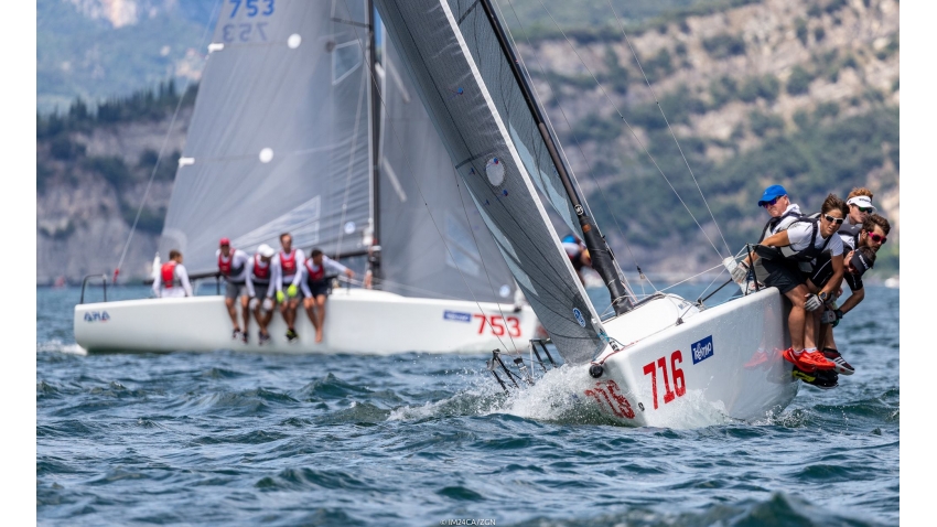 Michael Schineis and his team on Pure AUT716 - Melges 24 European Sailing Series 2021 - Riva del Garda