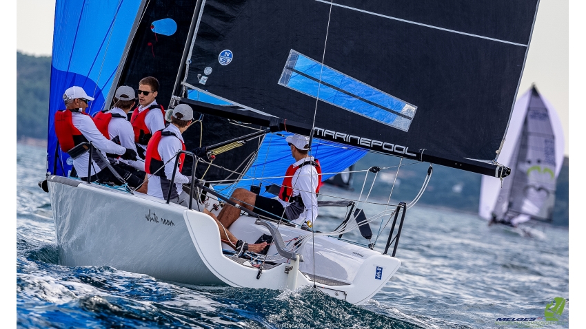 Michael Tarabochia's White Room GER677 with Luis Tarabochia at the helm is seated on the fourth place in overall, being the best ranked Corinthian team in the Melges 24 European Sailing Series 2021 before the final event 