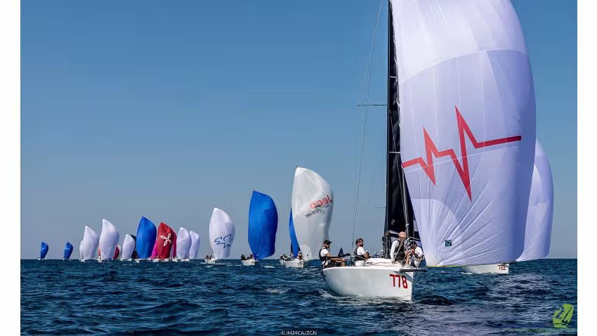 Taki 4 ITA778 of Marco Zammarchi with Niccolo Bertola helming is third best Corinthian team, seventh in overall, in the current ranking of the Melges 24 European Sailing Series 2021